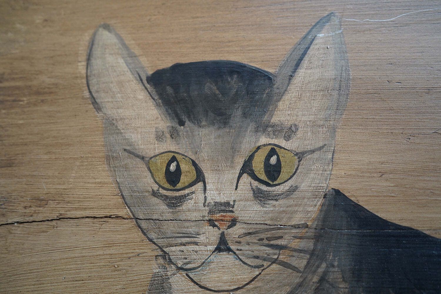 photo vintage An Early 19thc English Naïve School Oil On Panel Of Kittens Playing With A Reel Of Thread C.1830 40