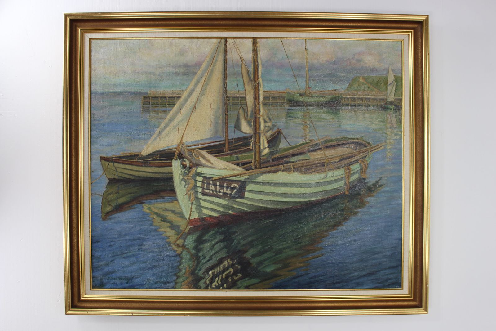 Large Oil Painting By Knut Dahlander C 1930