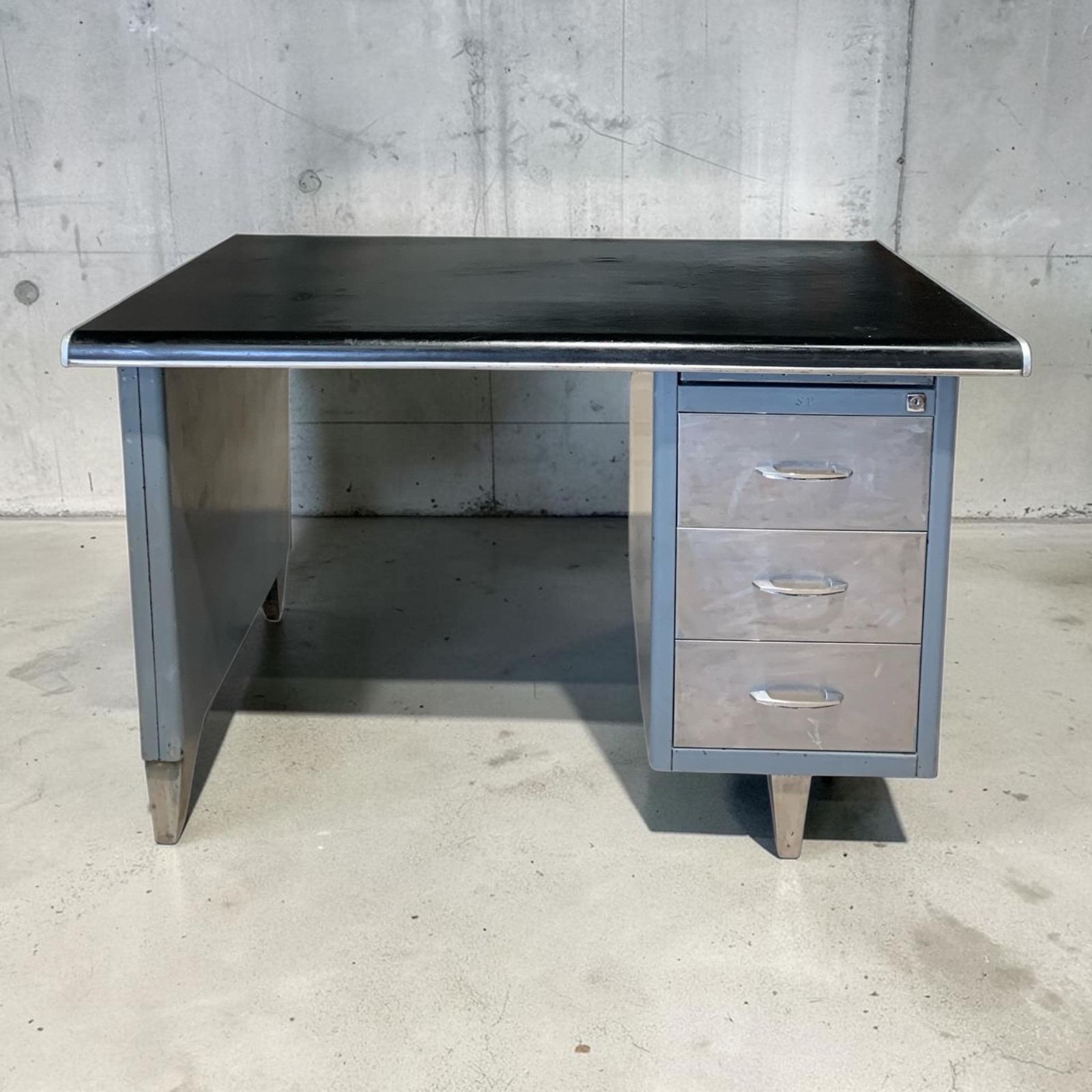 Mid Century Industrial Tanker Desk photo furniture
