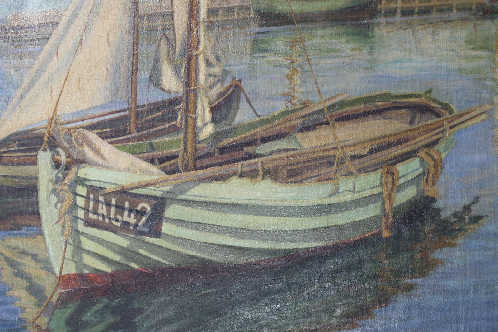 photo furniture Large Oil Painting By Knut Dahlander C 1930