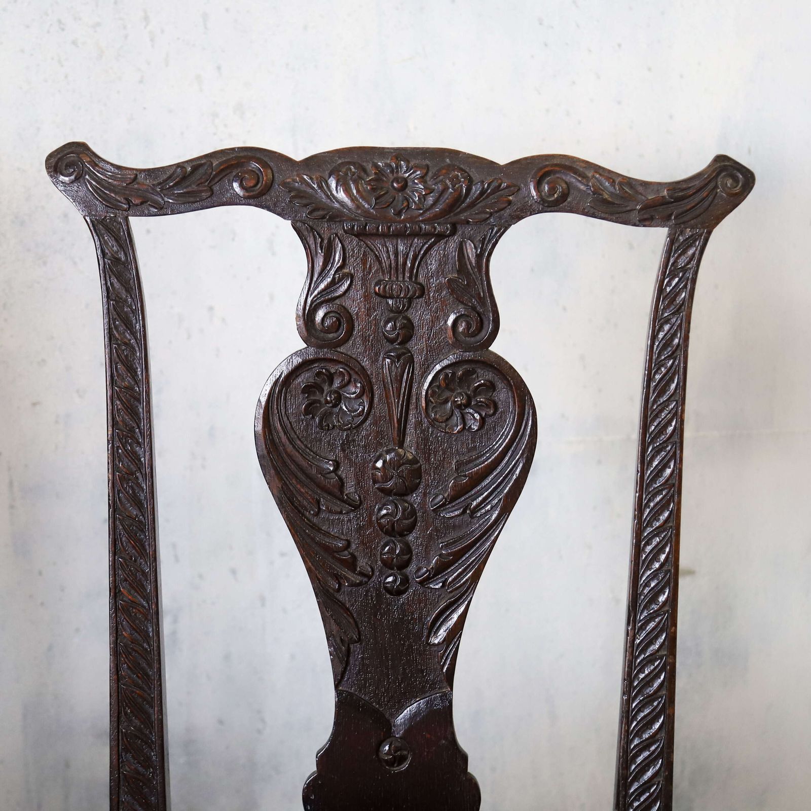 Scottish Carved Oak Side Chairs Upholstered In Zoffany Fabric 1780 1810 photo Furniture