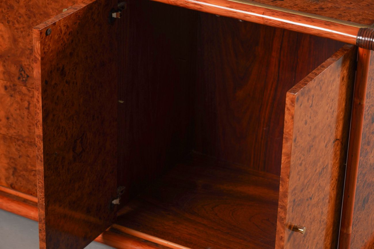 photo furniture Vintage Italian Sideboard In Burl Elm By Alberto Smania For Studio Smania Interni , Italy, 1960’s