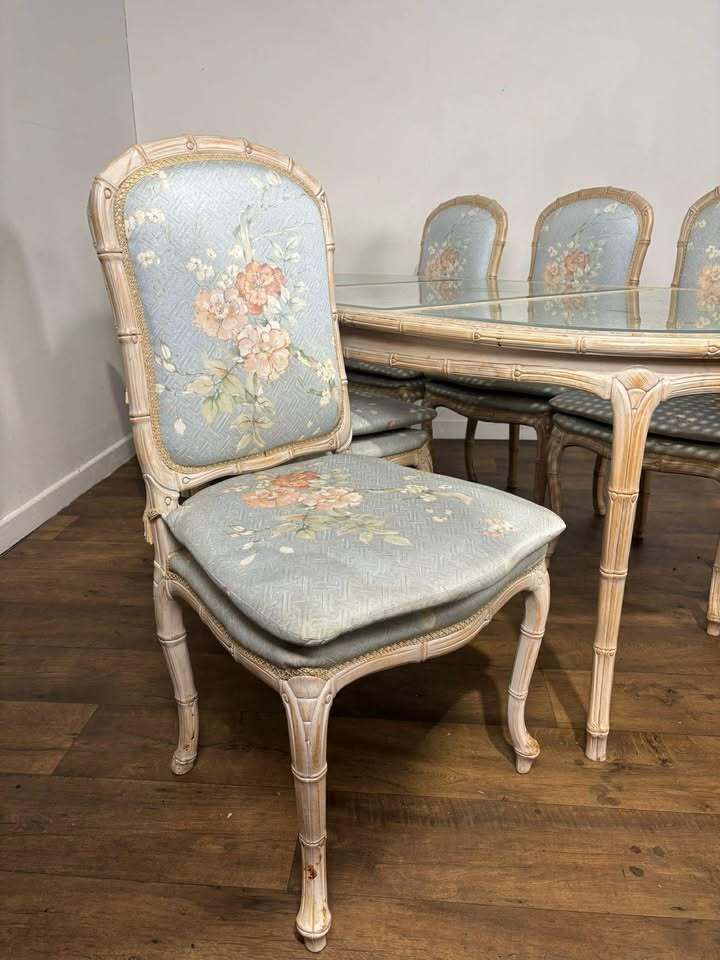 photo for sale Eastern Influenced Bamboo Style Dining Suite