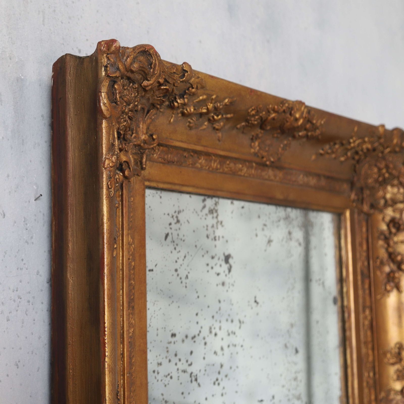 English Country House Oil Gilt Mirror With Foxed Plate, Early 19th Century Circa 1830 photo buy