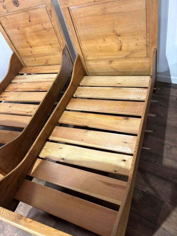 Pair Of Victorian Pine Single Beds photo buy