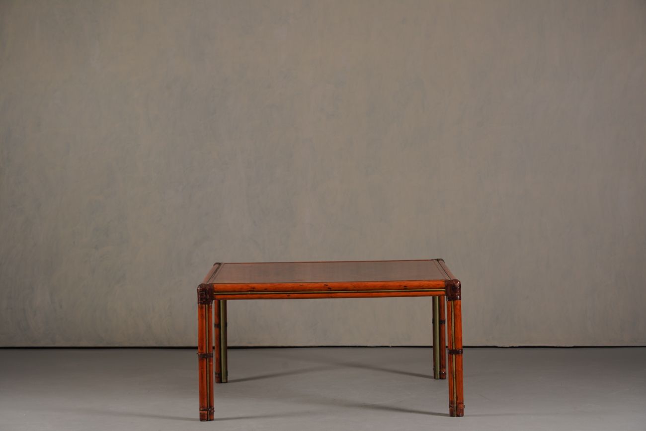 Vintage Italian Squre Dining Table In Burl Elm, By Alberto Smania For Studio Smania Interni, Italy 1960’s photo furniture