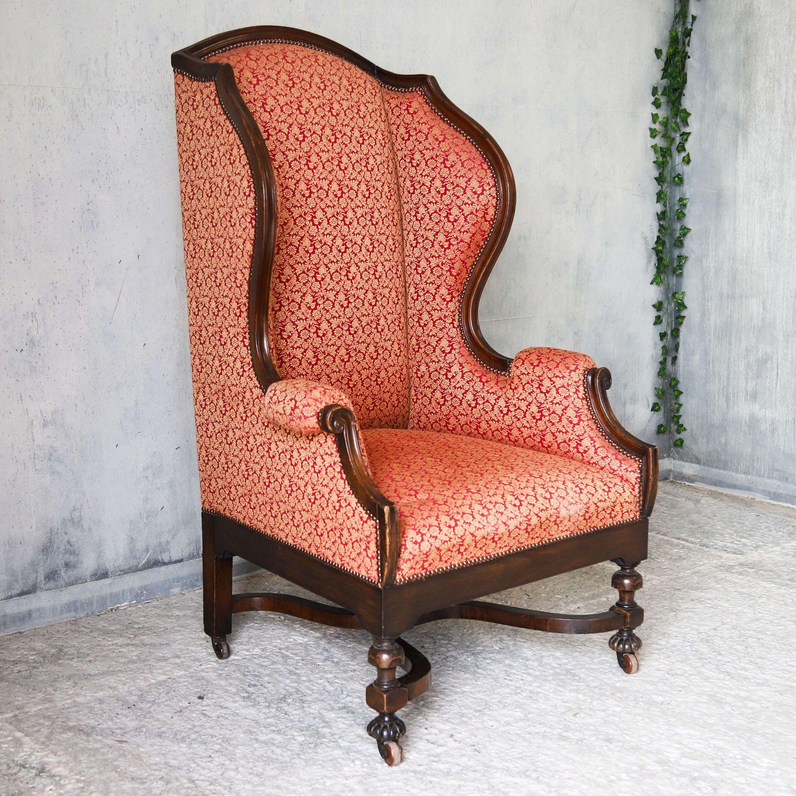 Mid‑19th‑Century English Carolean Style Wing Armchair With Provenance photo Furniture