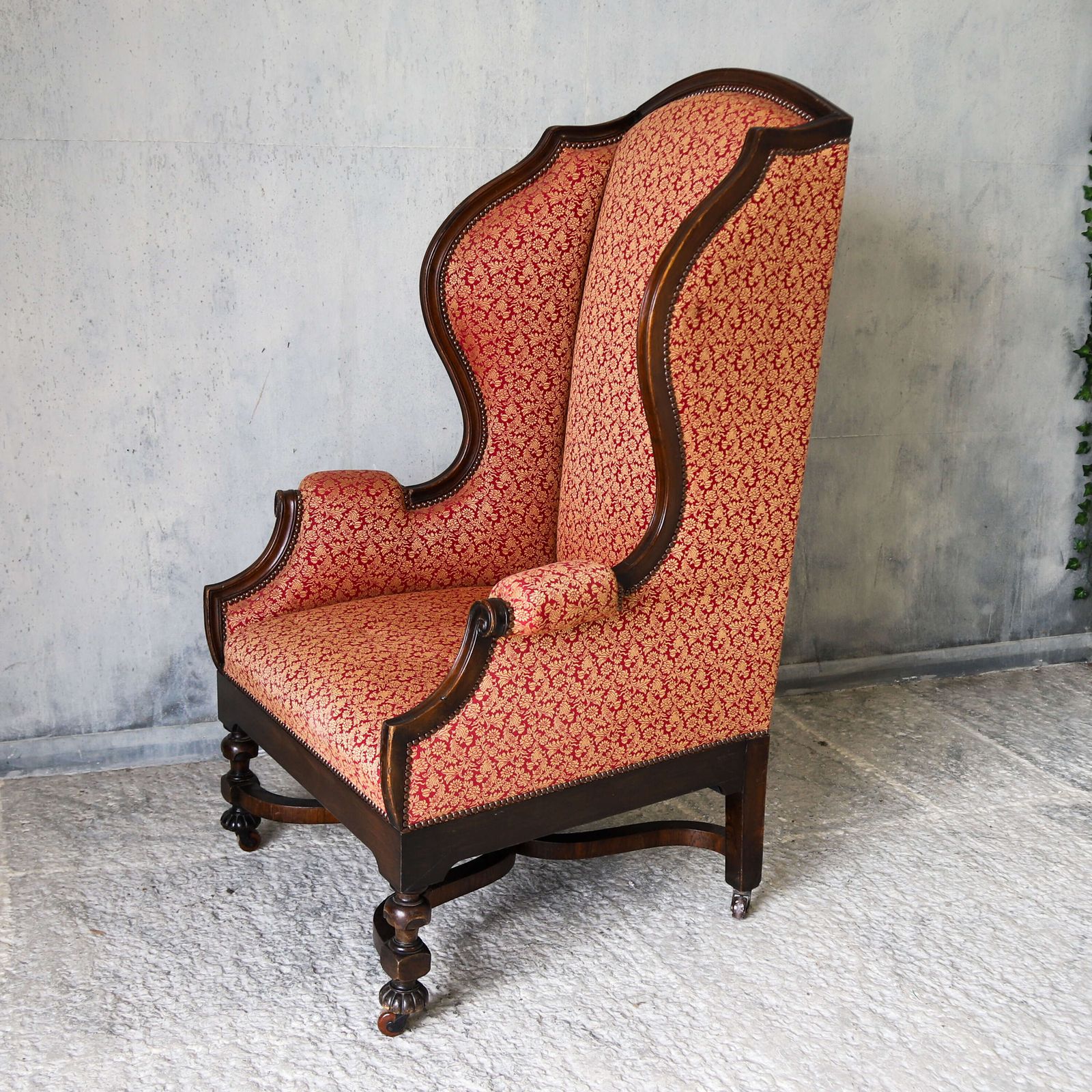 photo buy Mid‑19th‑Century English Carolean Style Wing Armchair With Provenance
