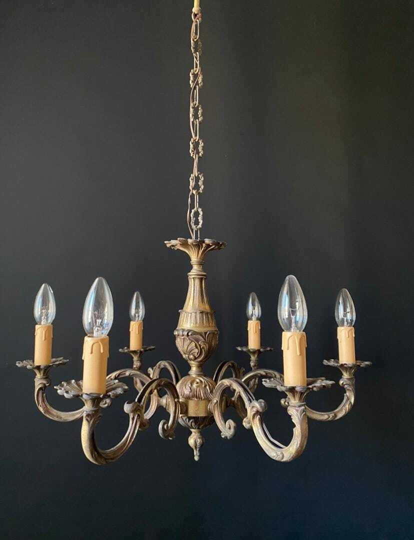 Duty Free USA. Lustre en laiton d'époque