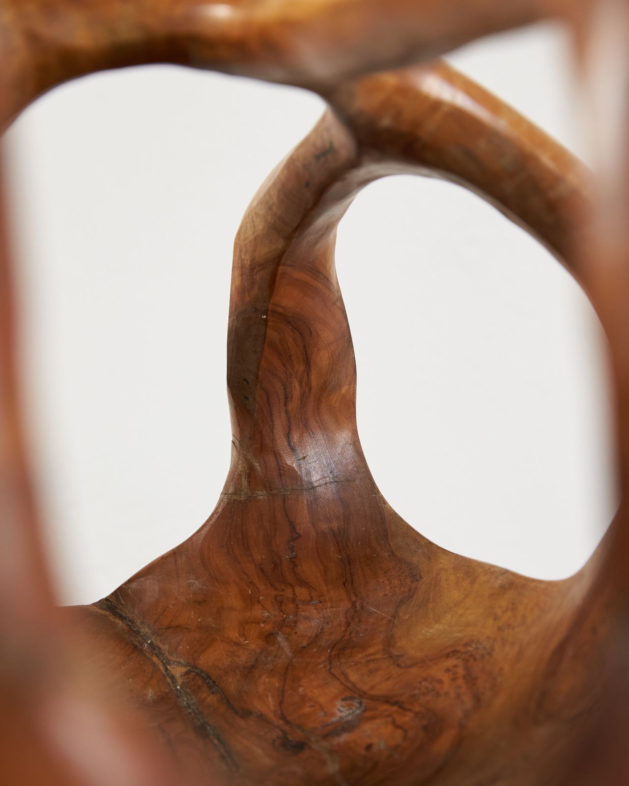 Sculptural Olive Root Wood Basket, France C1950 photo Home Decor