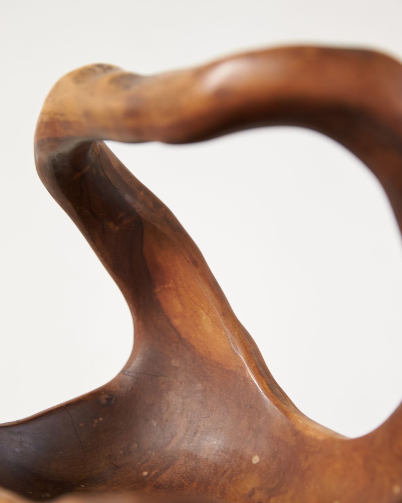 photo for sale Sculptural Olive Root Wood Basket, France C1950