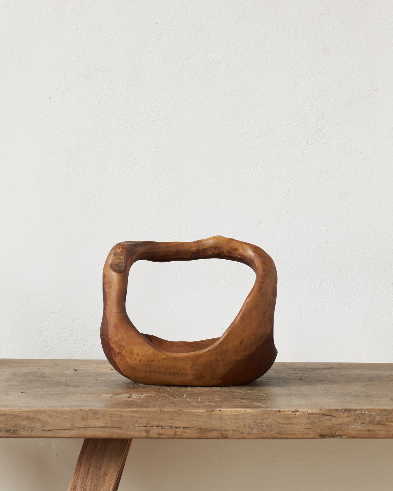 photo vinterior Sculptural Olive Root Wood Basket, France C1950