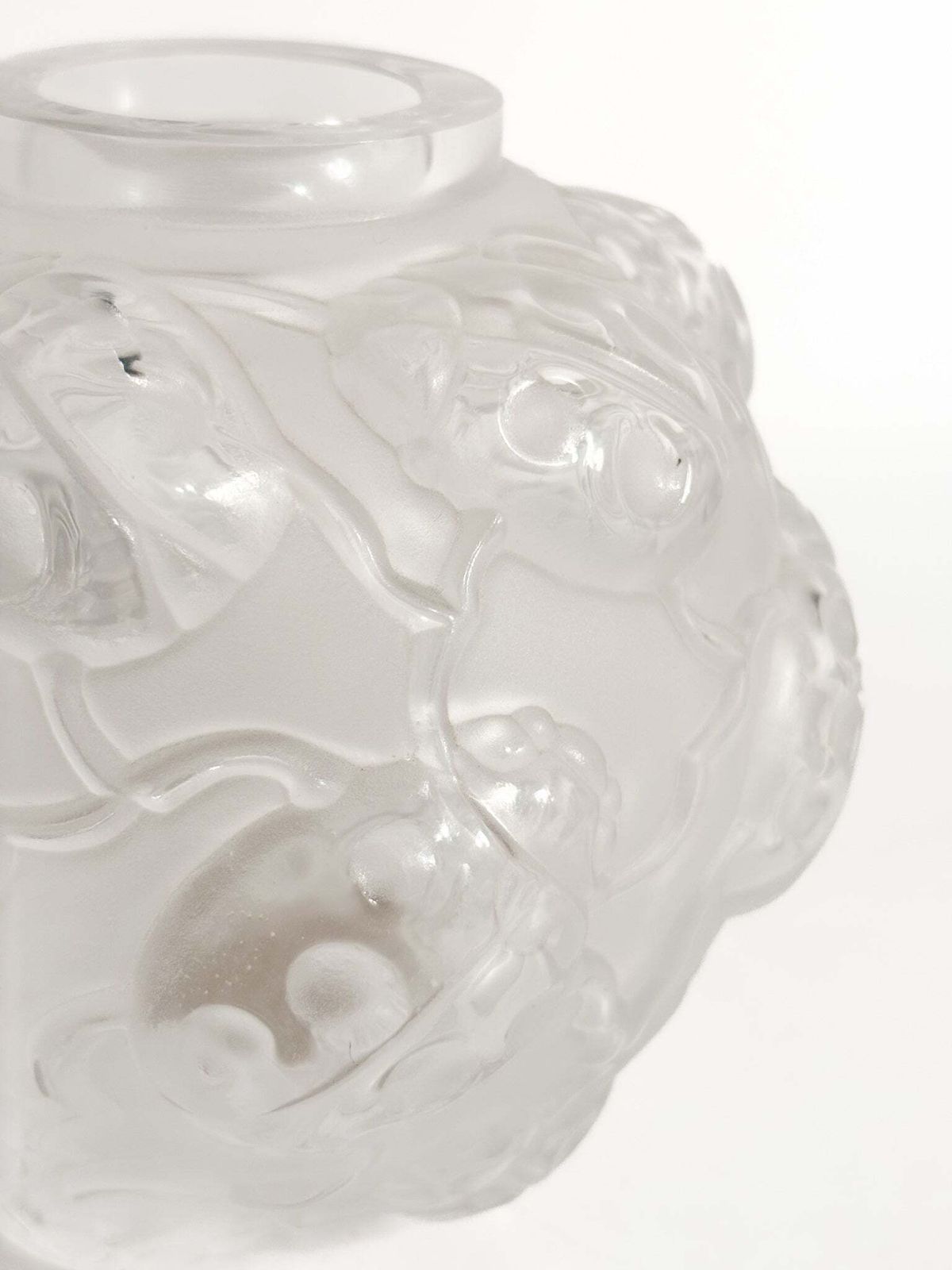 Lalique Crystal Vase 'Coccinelle' From The 1980s photo vintage
