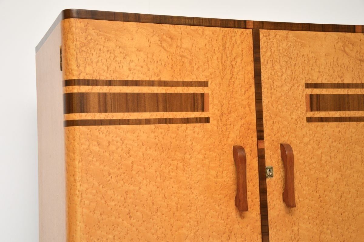 Art Deco Birds Eye Maple And Walnut Compactum Wardrobe photo 2145.0