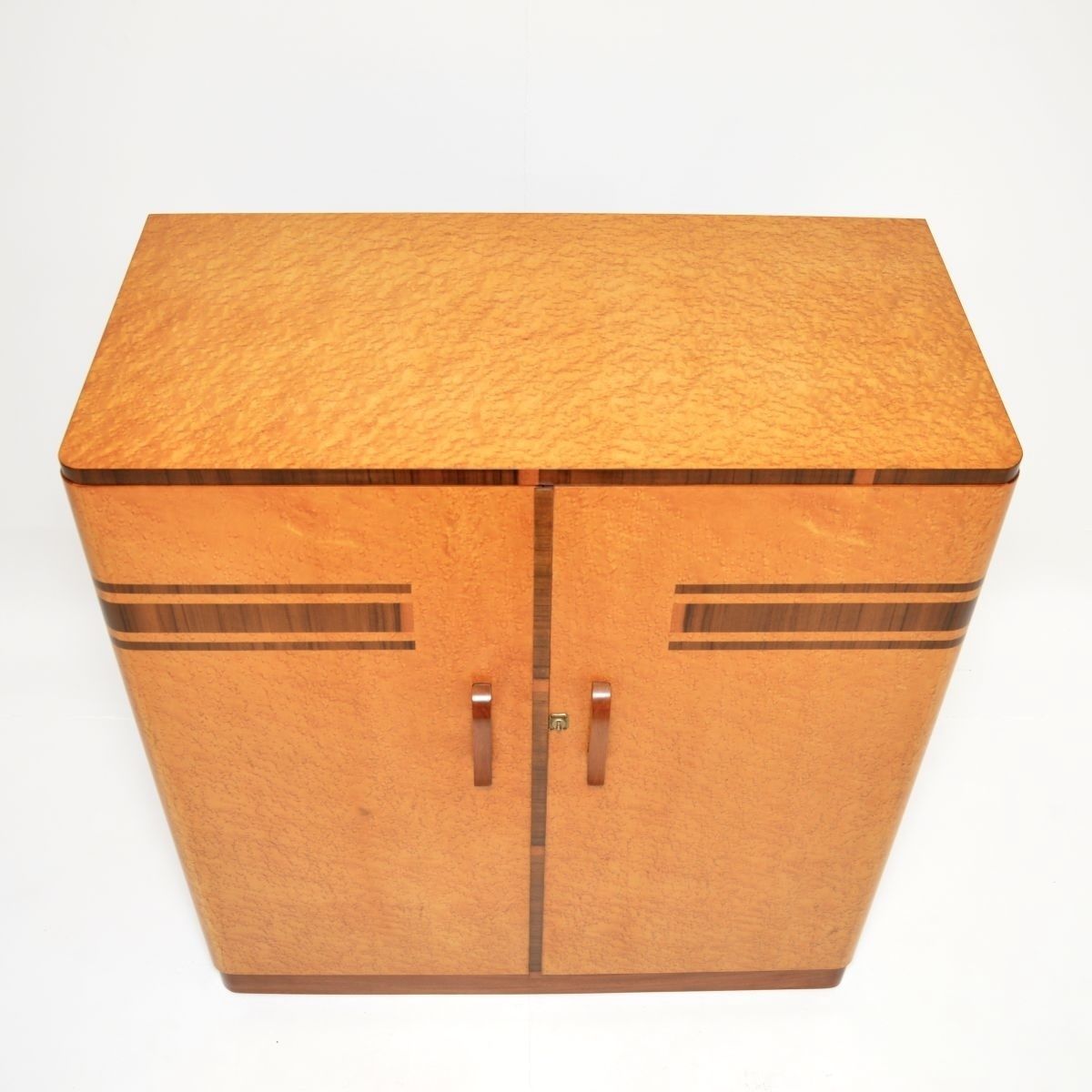 photo furniture Art Deco Birds Eye Maple And Walnut Compactum Wardrobe
