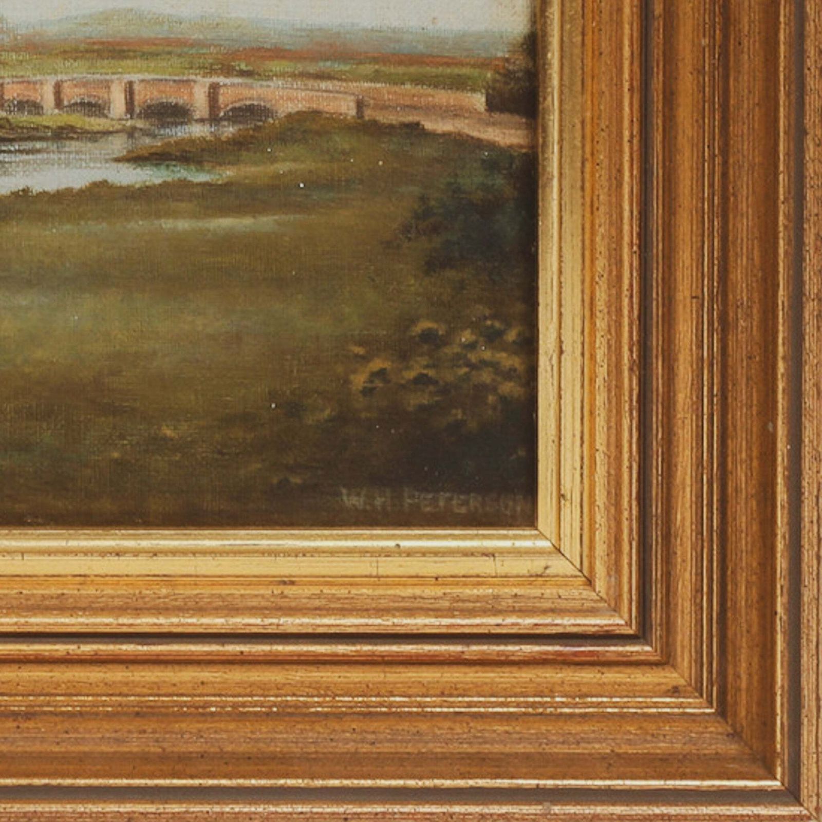 Woolbridge Manor House, Dorset   Oil Painting On Board By W H Peterson (British School) photo vinterior
