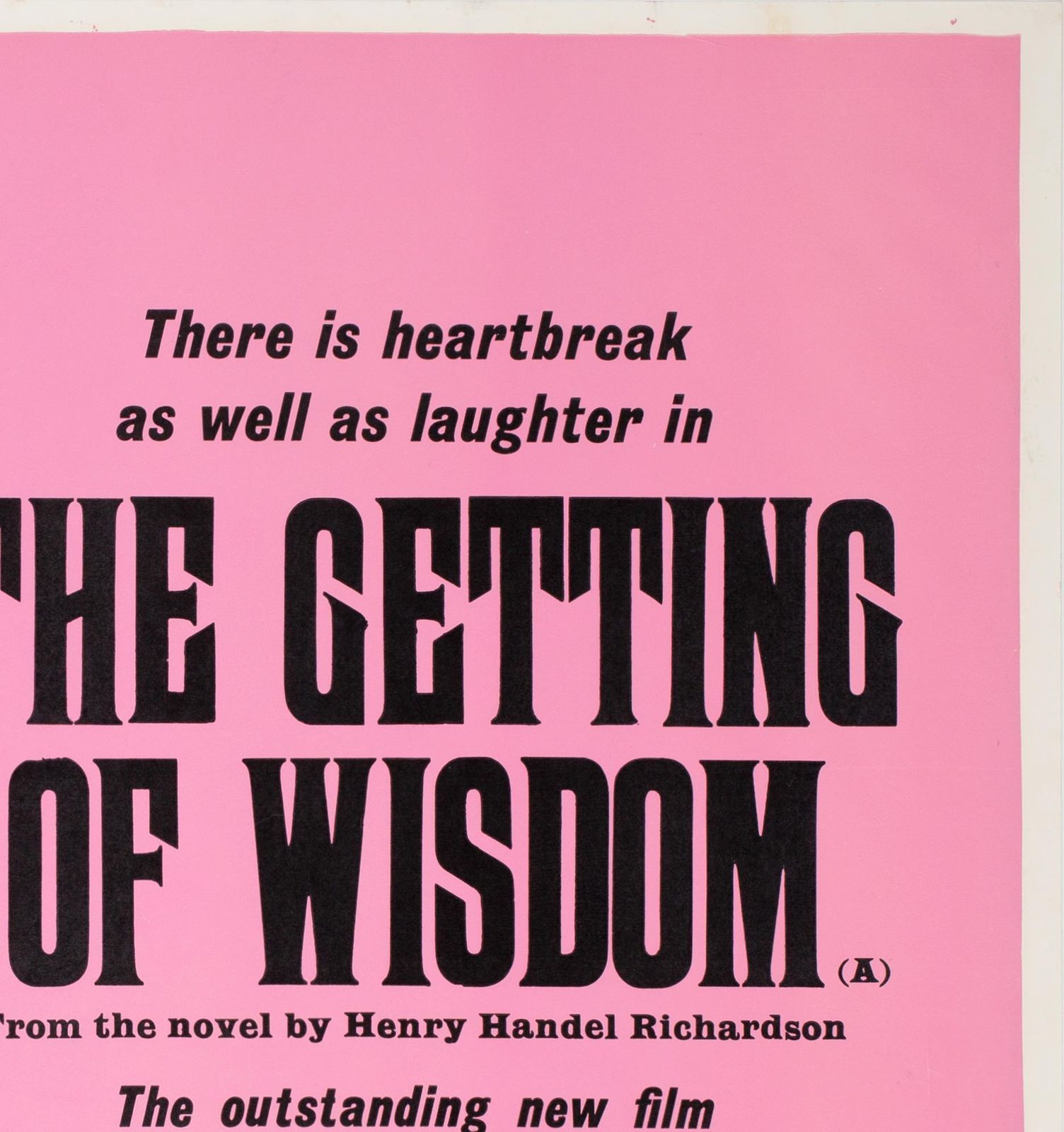 The Getting Of Wisdom 1977 Academy Cinema London Uk Quad Film Poster, Strausfeld. photo 729.0