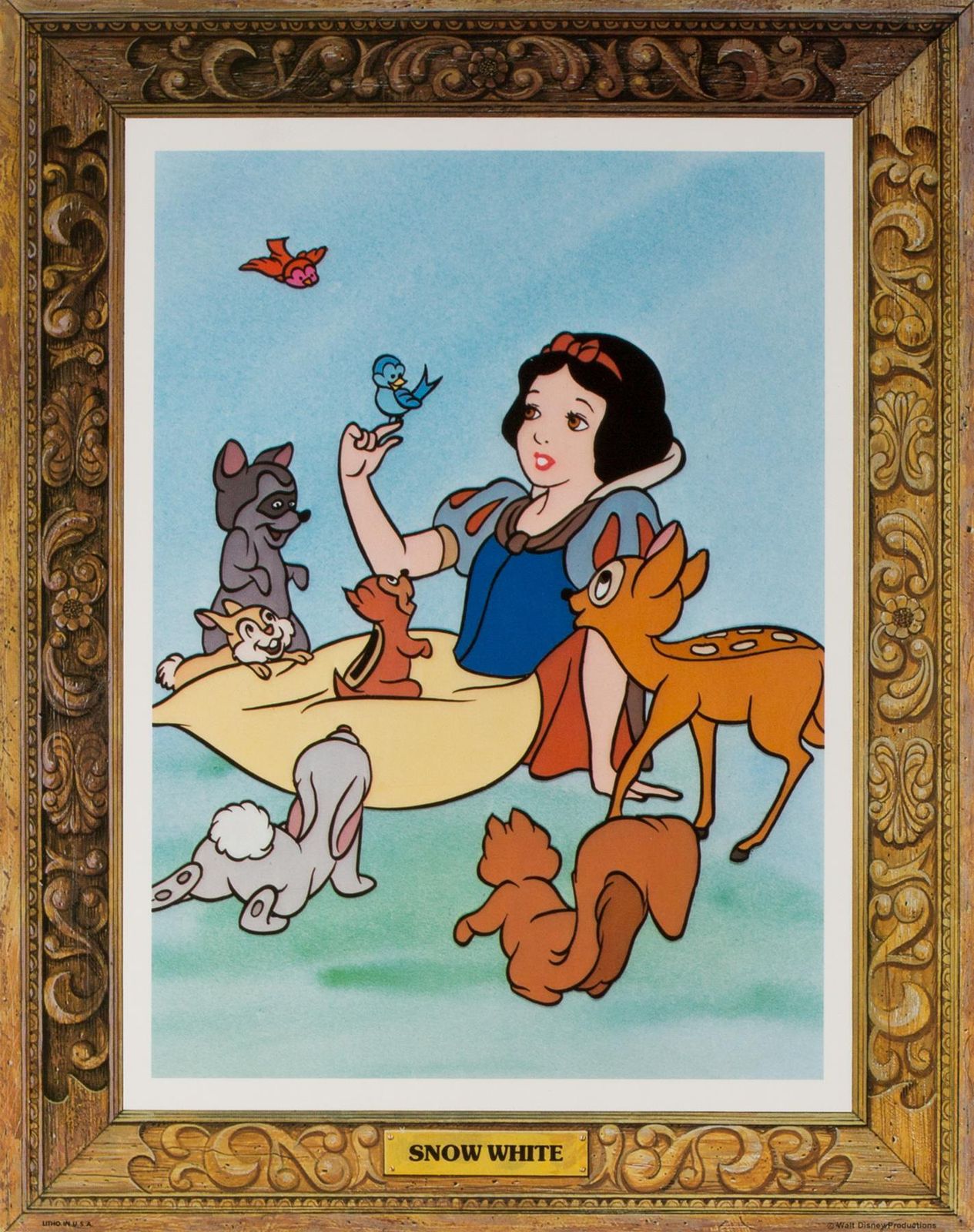 photo furniture Snow White And The Seven Dwarfs, Us Film Lobby Cards Posters, R1975 Disney.