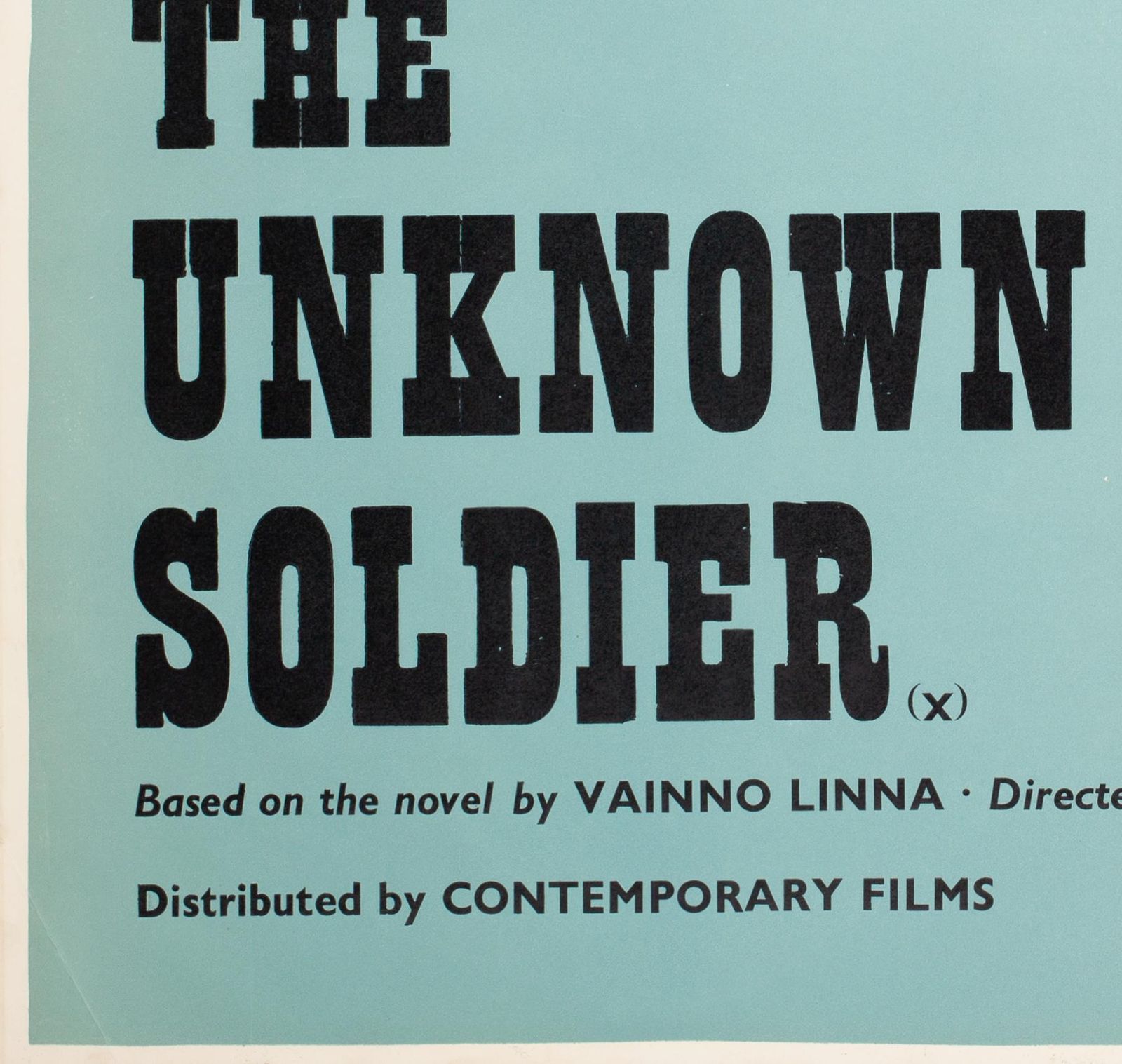 « The Unknown Soldier », affiche de cinéma UK Quad, Academy Cinema, années 1970, Strausfeld photo vinterior