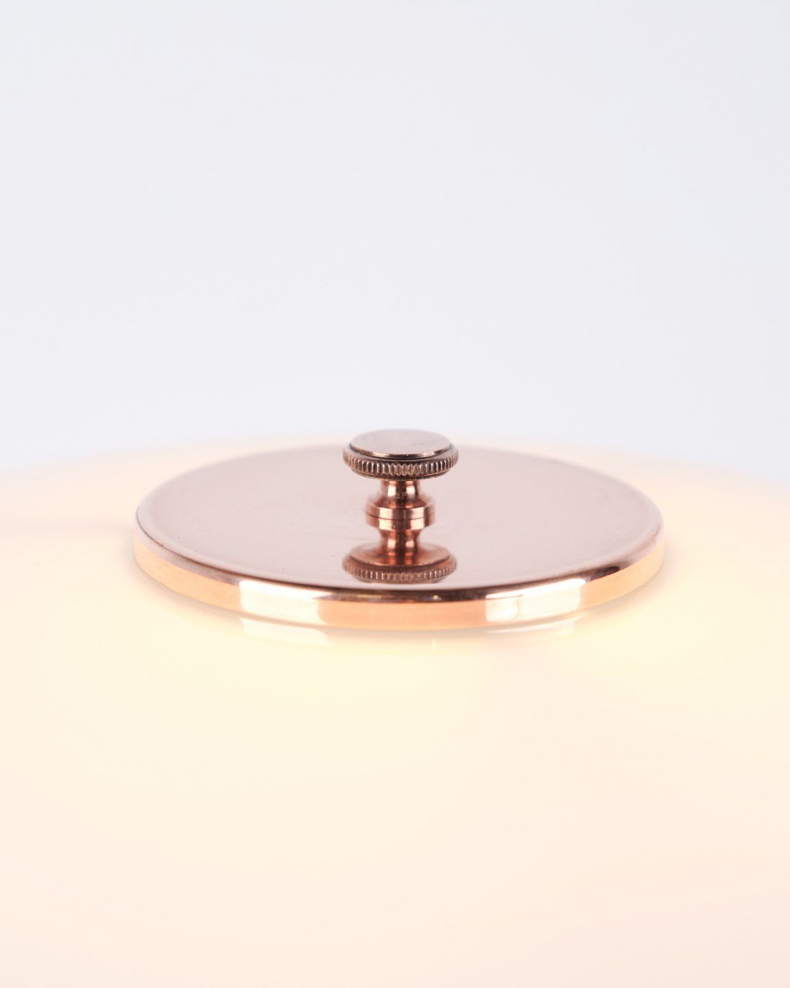 Poul Henningsen Table Lamp Model Ph 3½ 2½ Limited Edition In Copper And White Opal Glass For Louis Poulsen photo Lighting