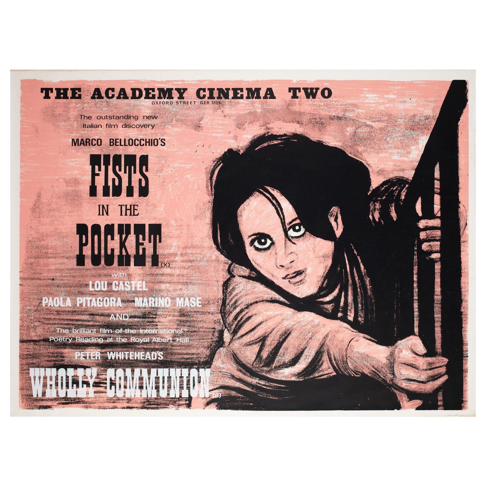Affiche de cinéma Academy Cinema UK Quad Fists In The Pocket 1966, Strausfeld.