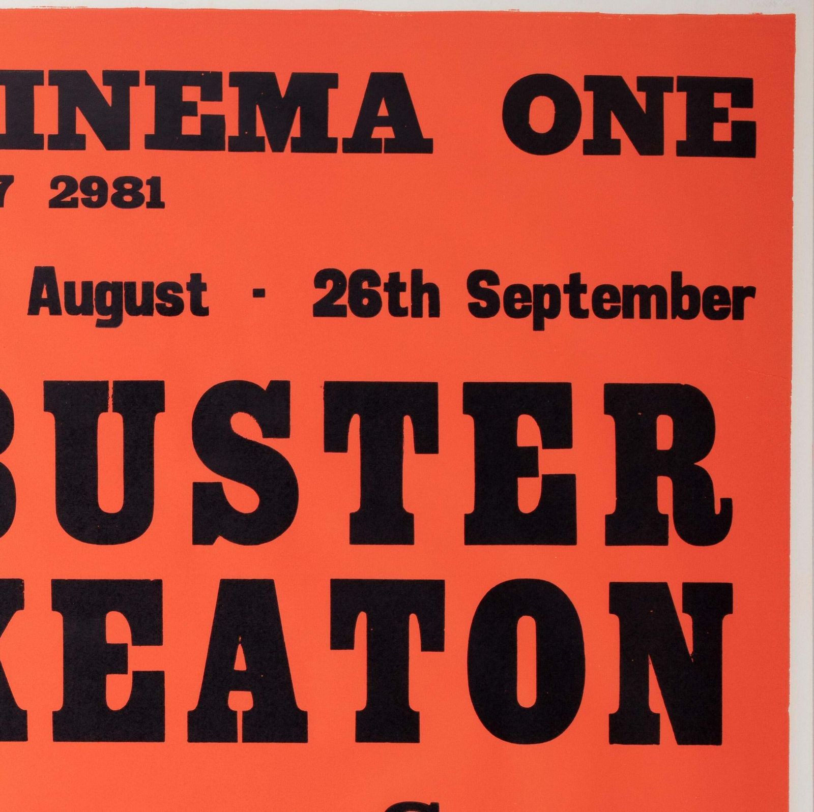 Buster Keaton Summer Season 1970s London Uk Quad Film Movie Poster, Strausfeld. photo 729.0