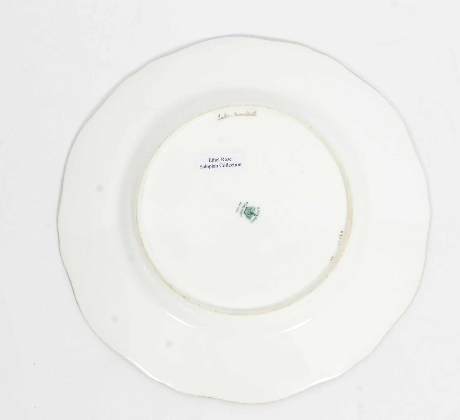 Antique Coalport Porcelain Plate Lake Menteith  1891 Kilchurn Castle photo 275.0