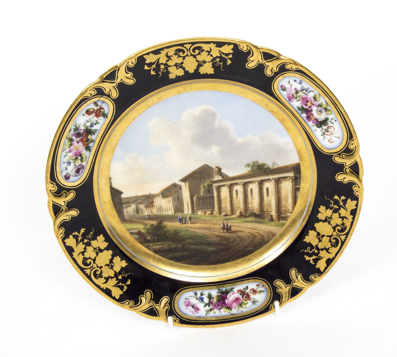 photo for sale Antique French Porcelain Plate By Pucher Deroche, Paris C1880