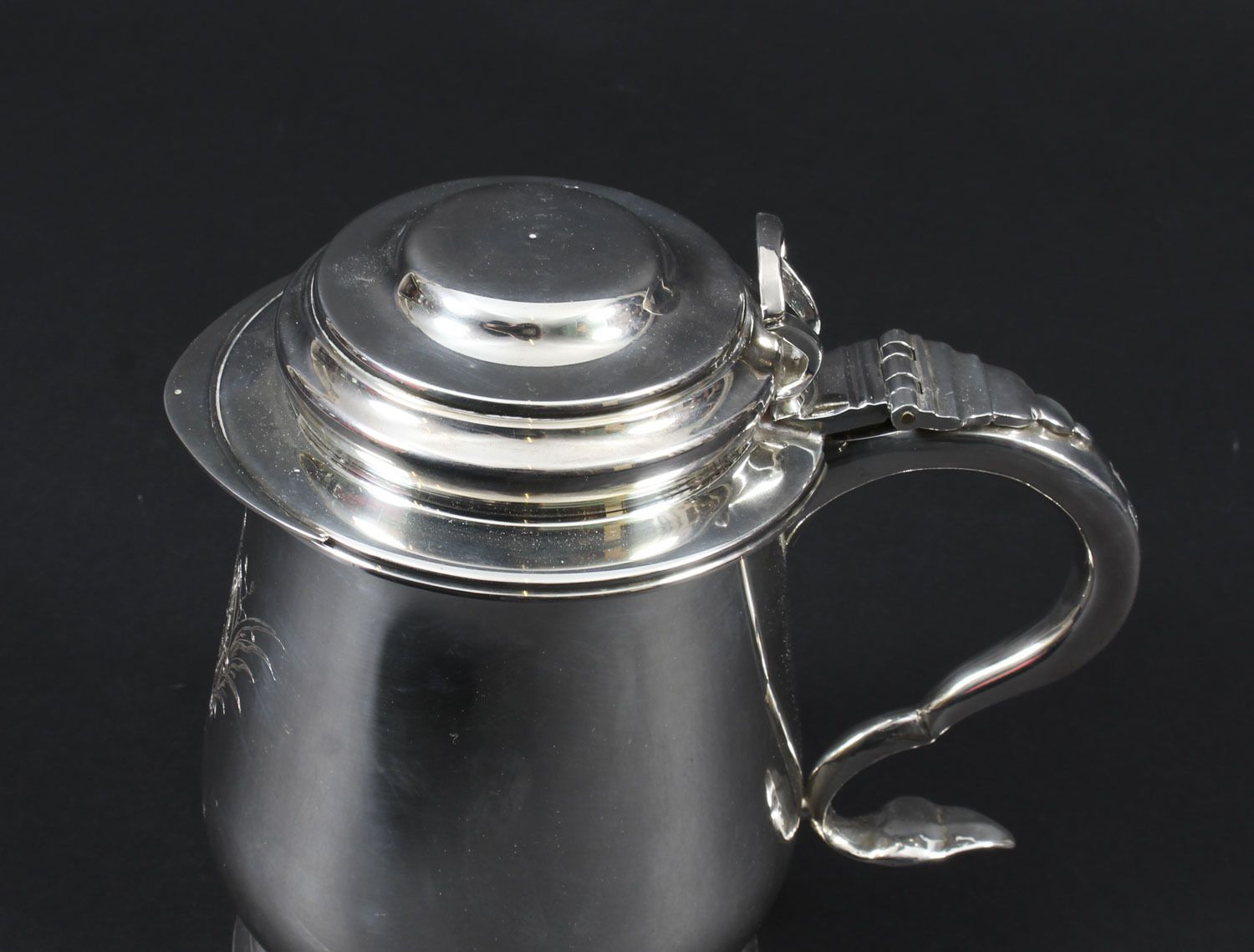 Furniture Vintage Benjamin Franklin Silver Plated Tankard" By Franklin Mint 1978 photo