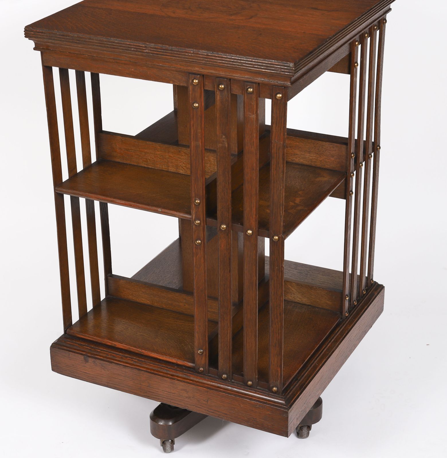 English Victorian Oak Revolving Bookcase Circa 1890 photo Furniture
