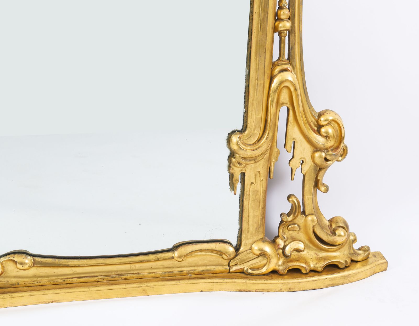 photo furniture Large Rococo Revival Giltwood Wall Mirror C.1850   205x206cm  19th C