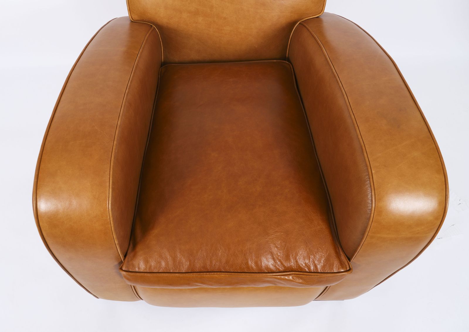 Bespoke English Handmade Art Deco Leather Arm Chair  Bruciato Colour photo 2025.0