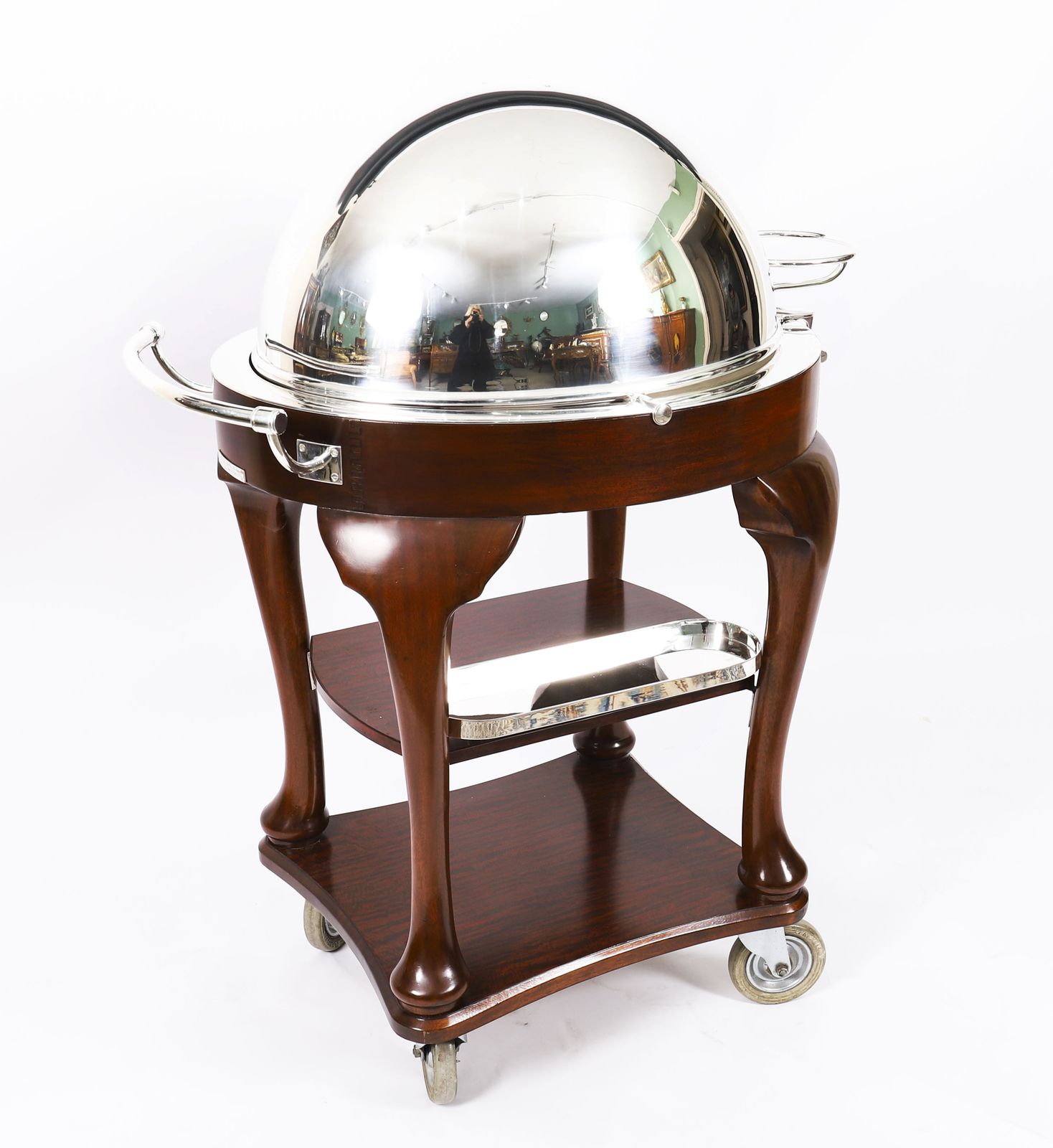 Art Deco Drakes Silver Plated Beef Carving Trolley C1930