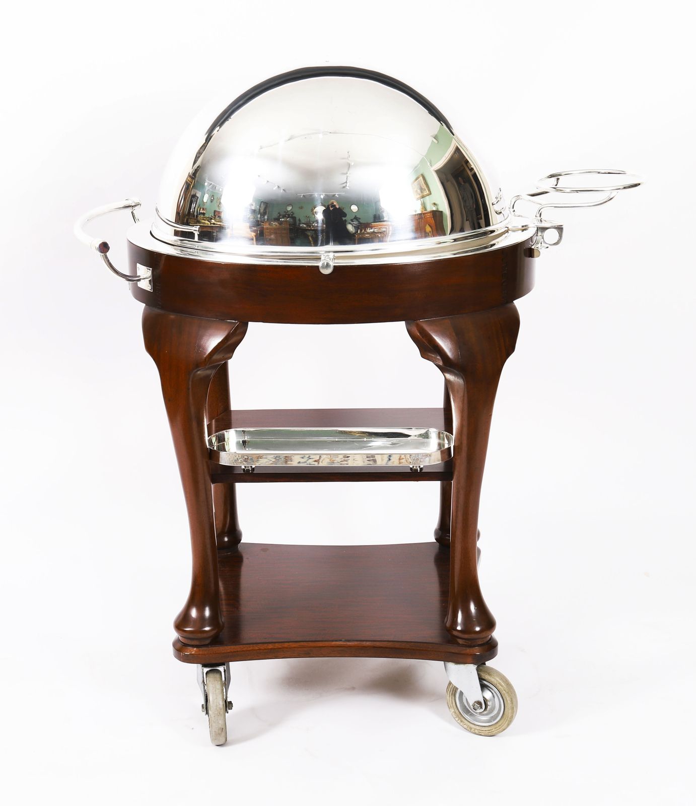 Art Deco Drakes Silver Plated Beef Carving Trolley C1930 photo furniture