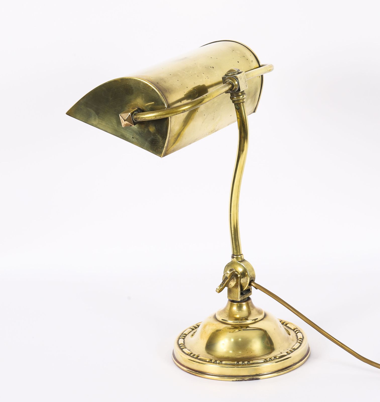 Art Deco Articulated Brass Bankers Lamp  20th C photo furniture