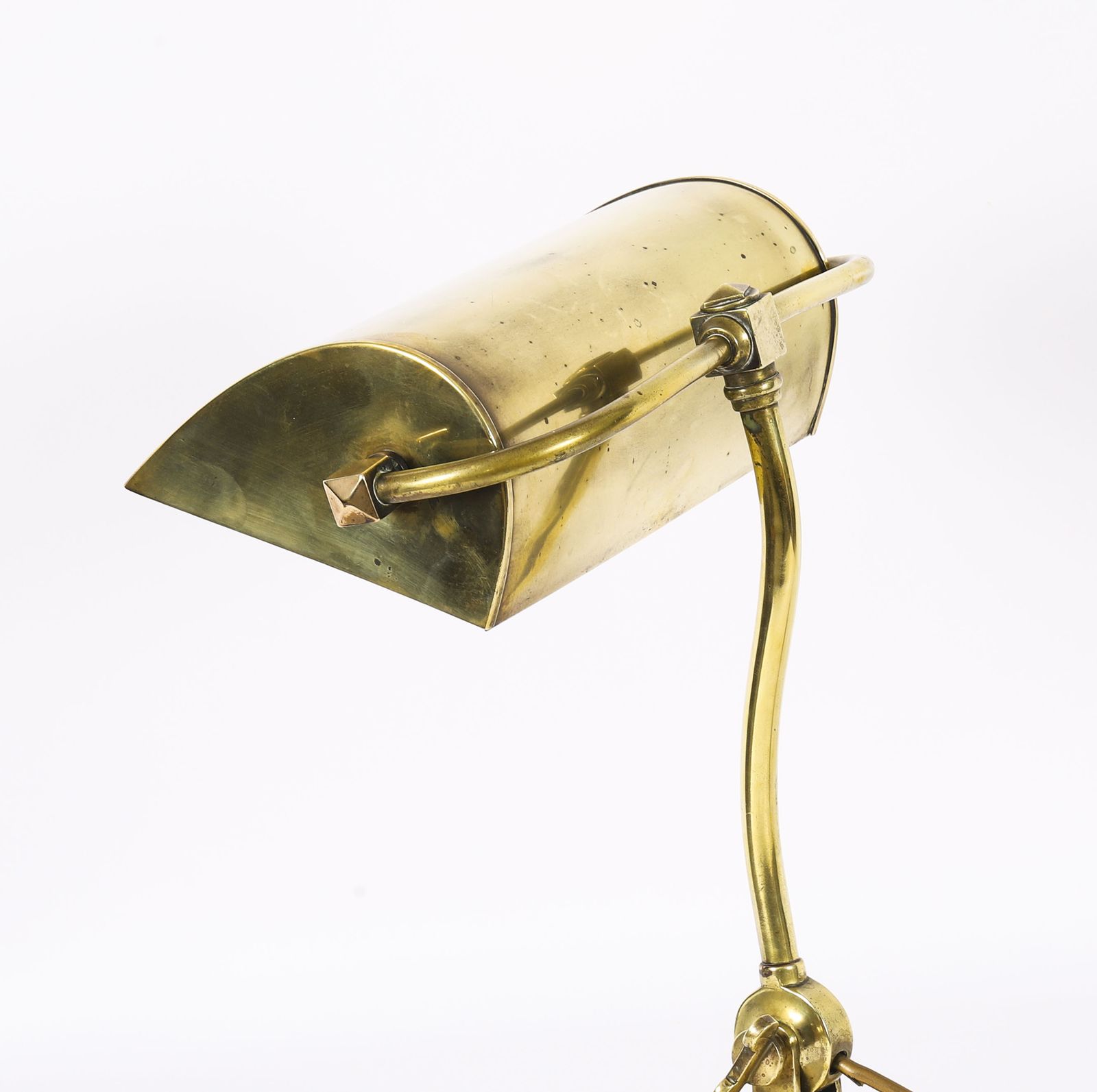 Art Deco Articulated Brass Bankers Lamp  20th C photo for sale