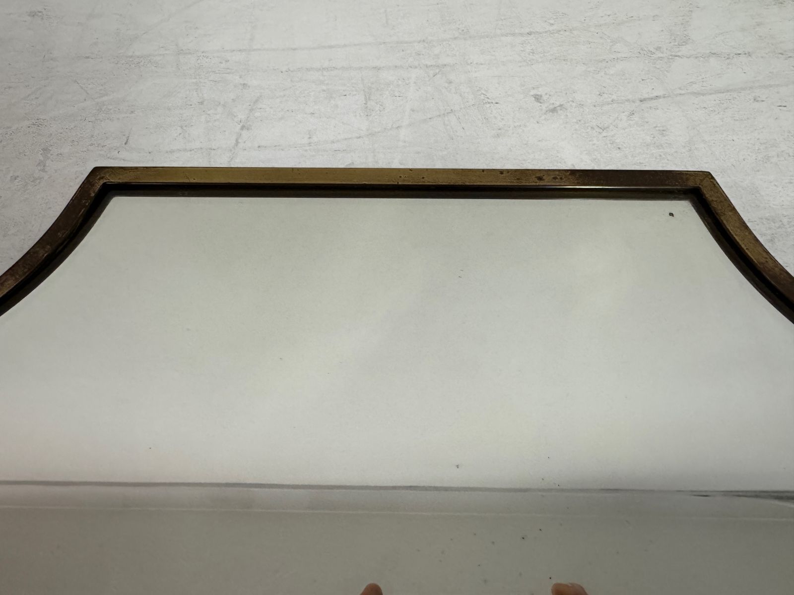 1950s Italian Brass Shield Shape Mirror photo buy