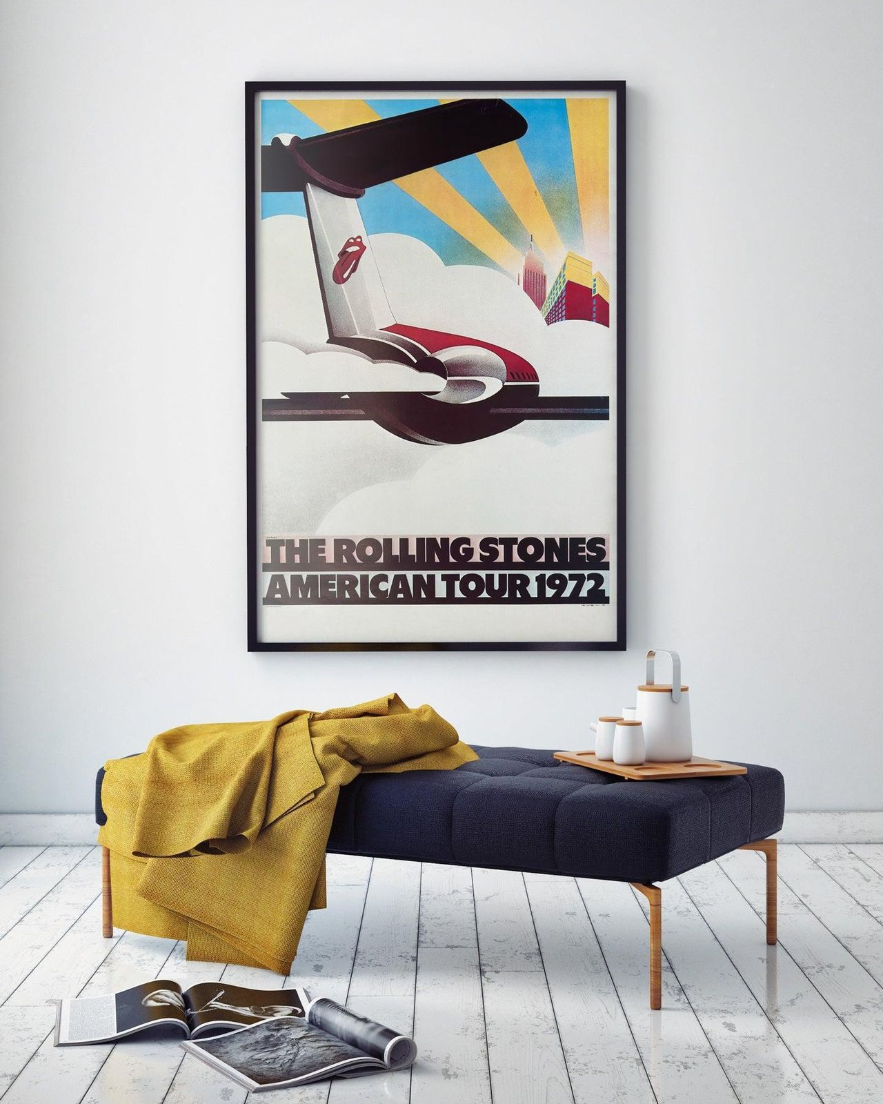 Rolling Stones 1972 Tour Music Poster, John Pasche photo furniture