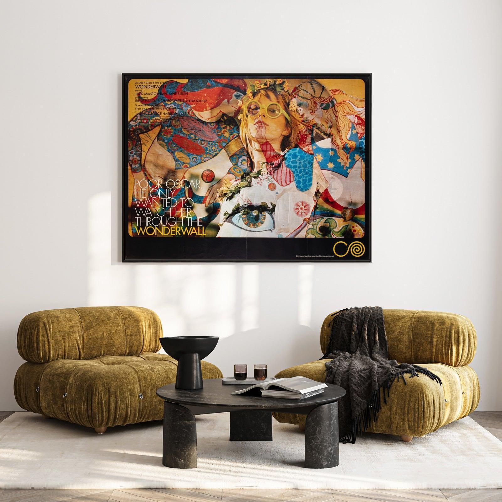 Wonderwall 1969 Uk Quad Film Poster photo furniture