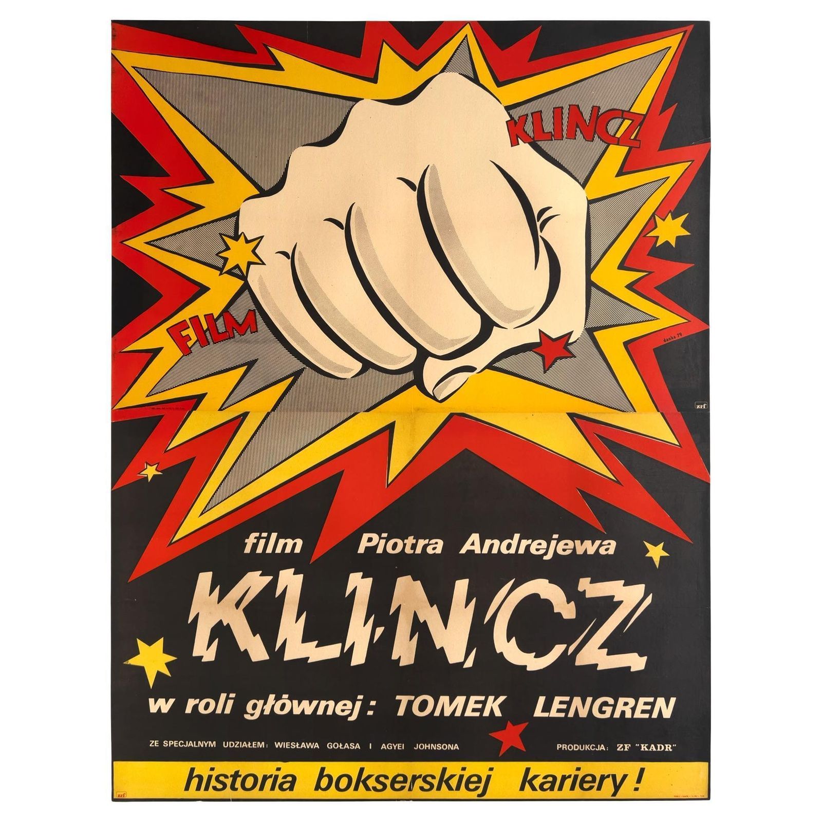 Klincz 1979 Poolse B0 grote filmposter, Danuta Baginska Andrejew.