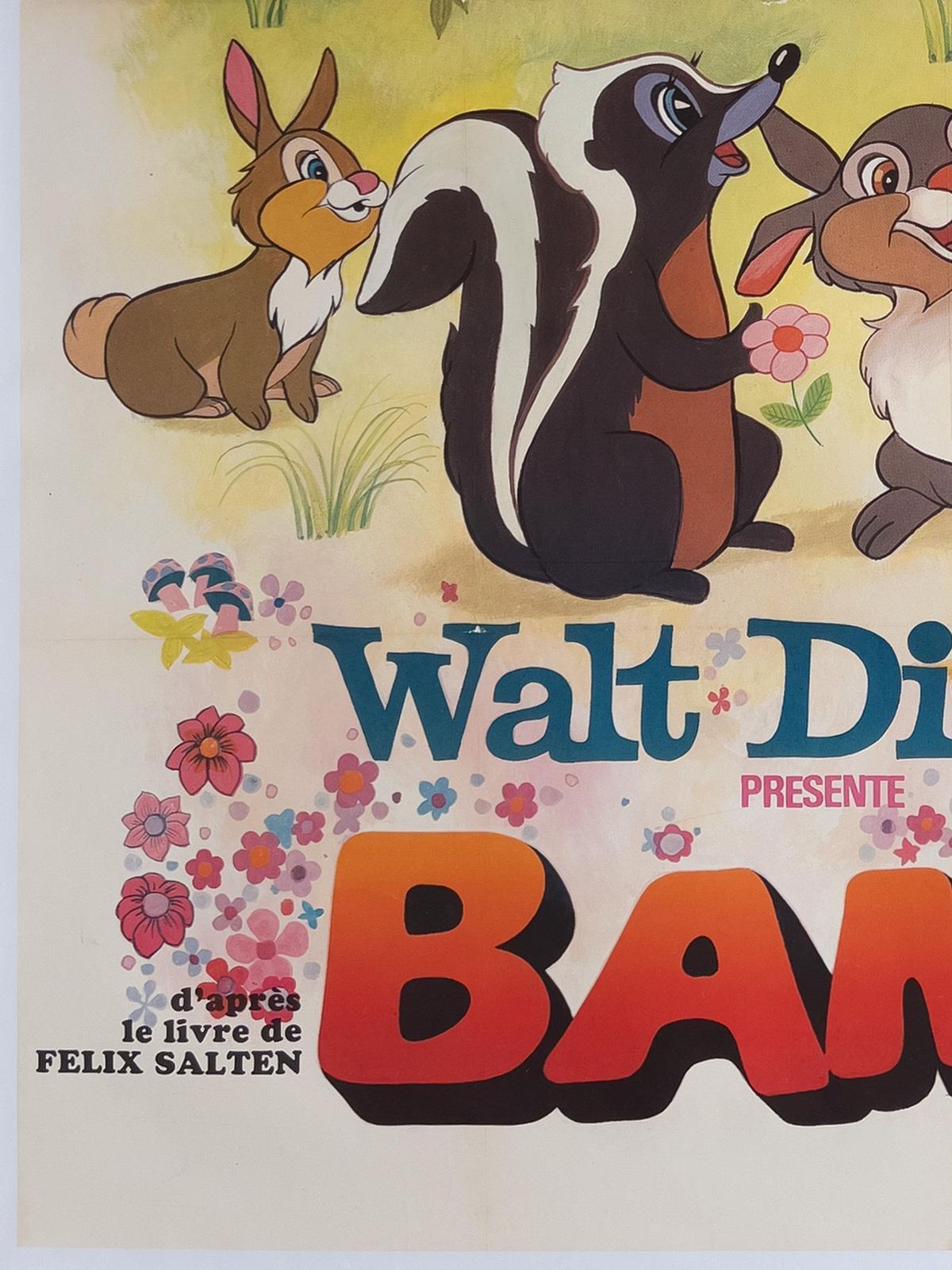 Affiche de cinéma française Grande, Bambi, années 1960, Disney. photo 1085.0