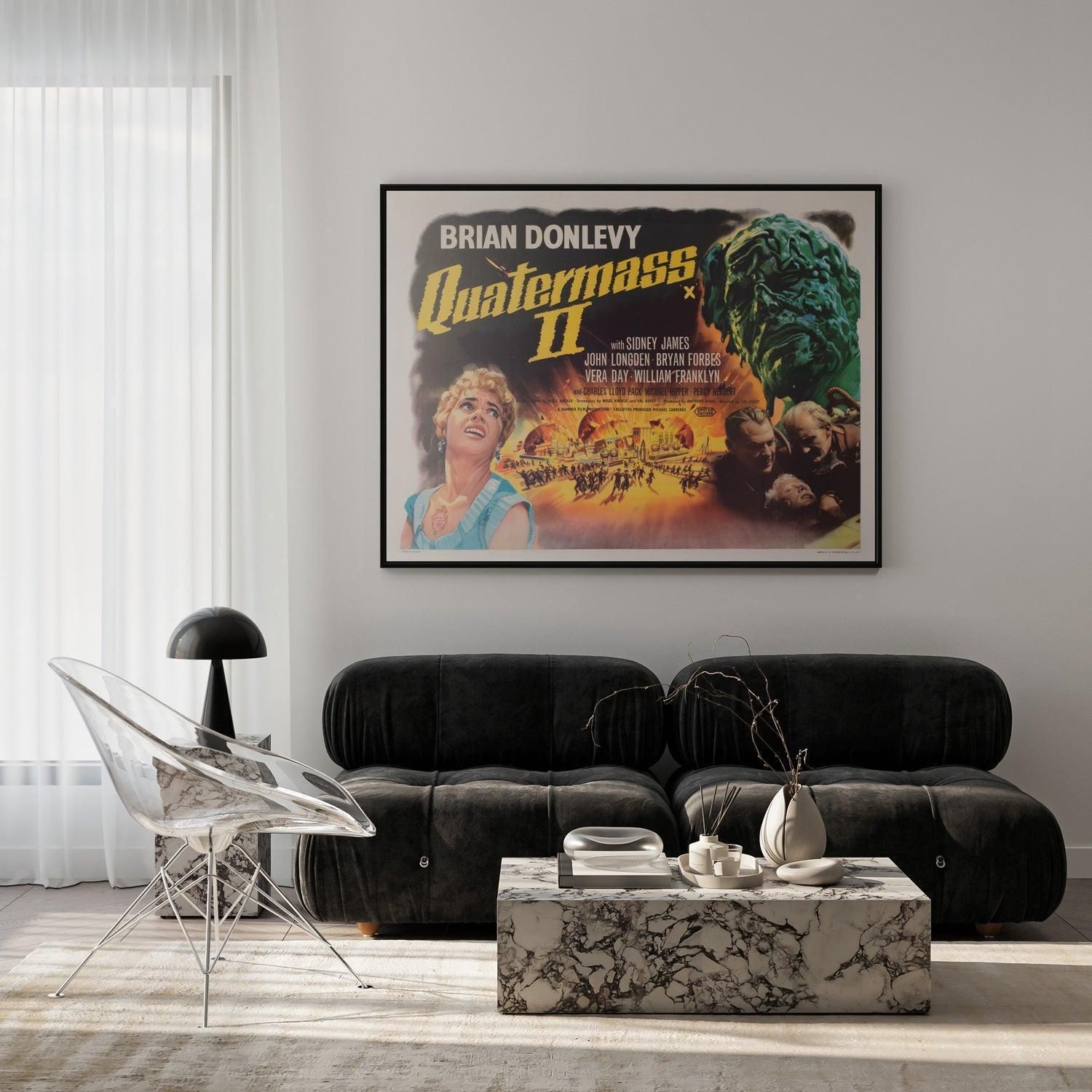 Quatermass II 1957 Uk Quad Film Poster photo furniture