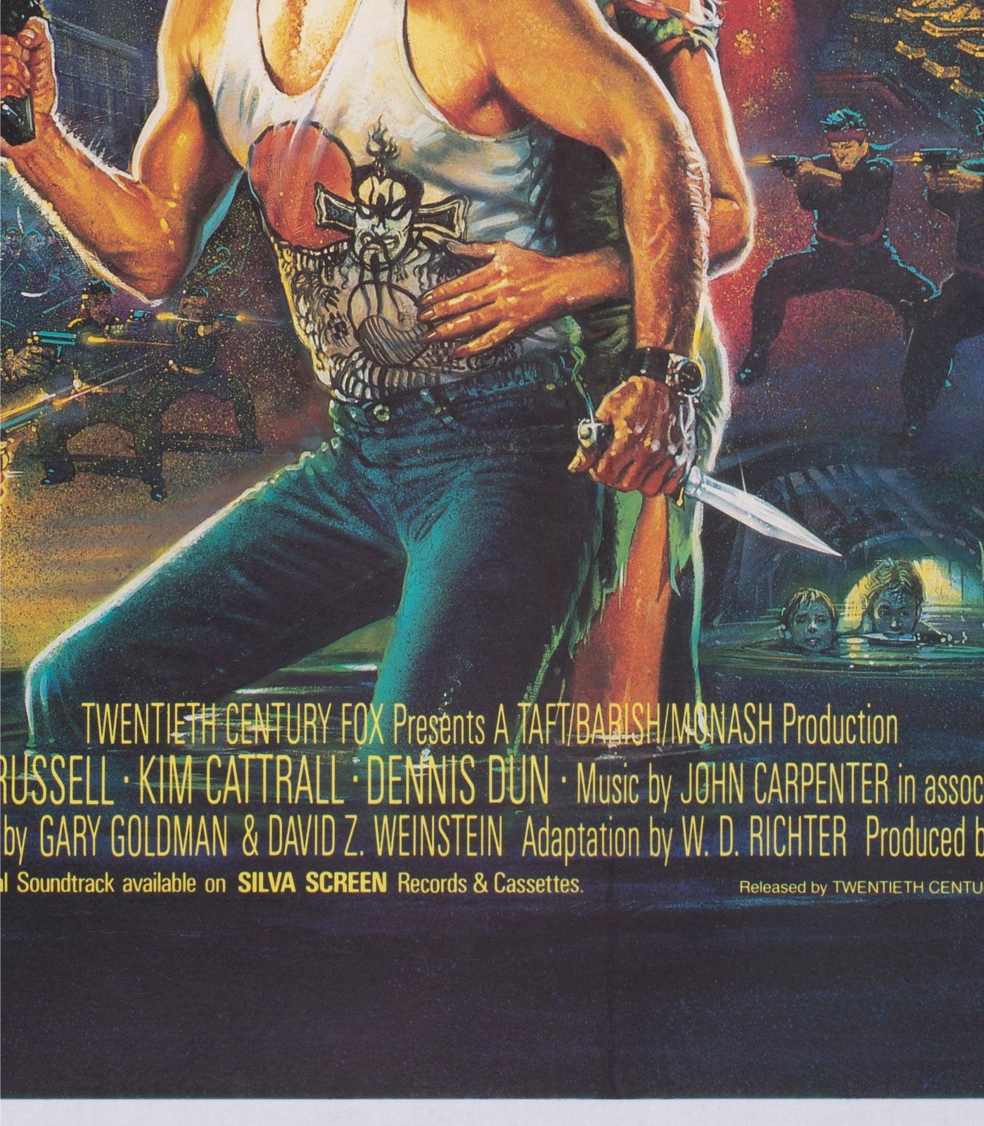Big Trouble In Little China 1986 Uk Quad Film Poster, Brian Bysouth photo buy