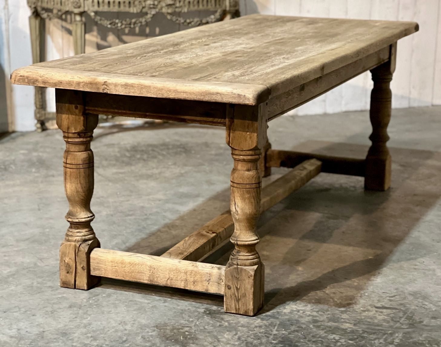 photo for sale Quality Bleached Oak Farmhouse Dining Table