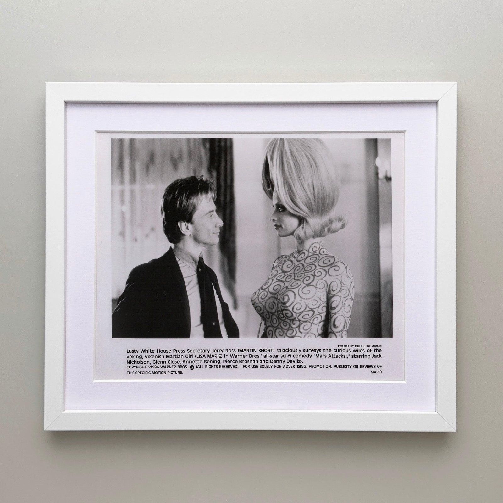 Photo de presse originale encadrée, Mars Attacks, 1996 photo Art