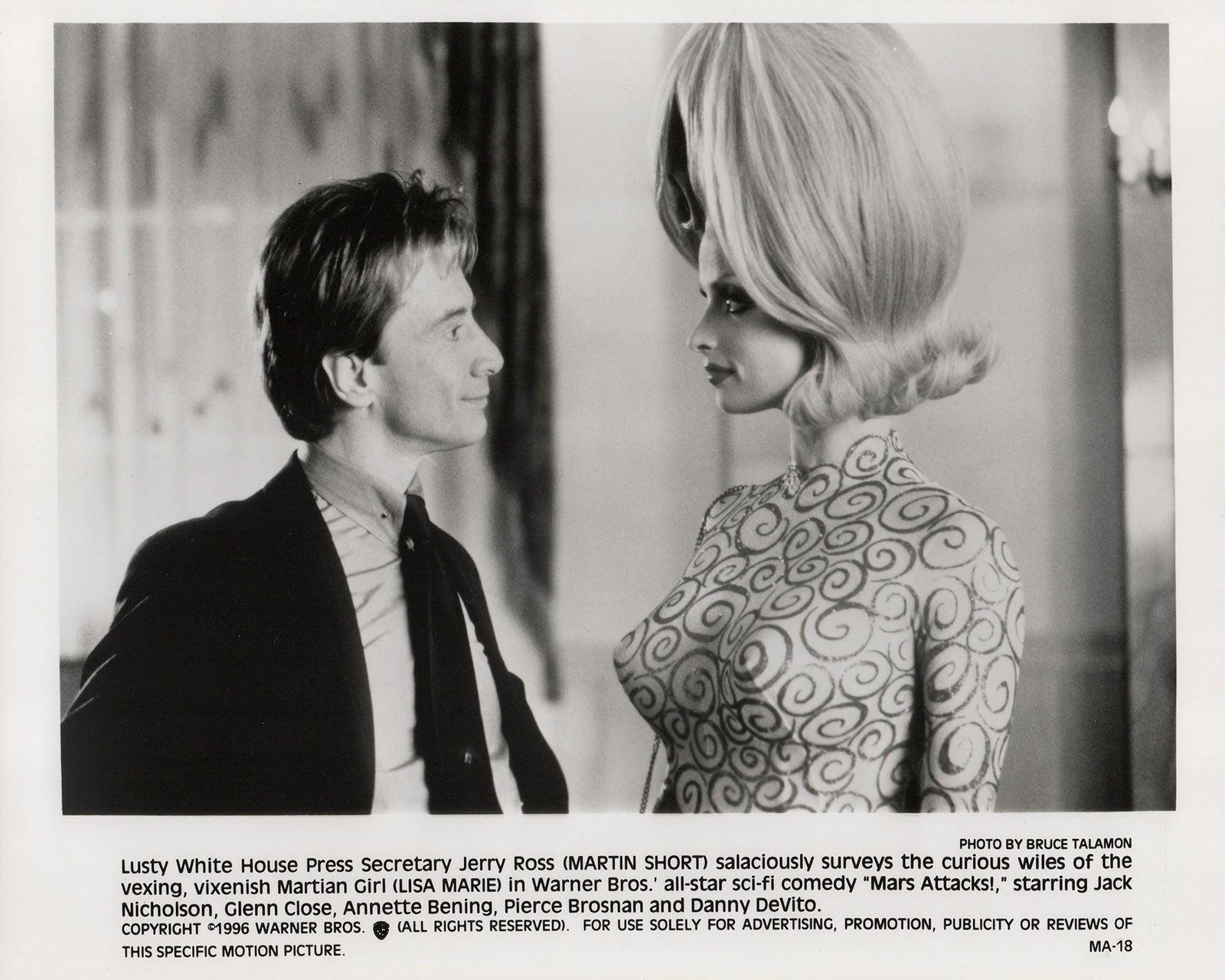 Mars Attacks 1996 Publicity Film Movie Press Still Framed photo vinterior