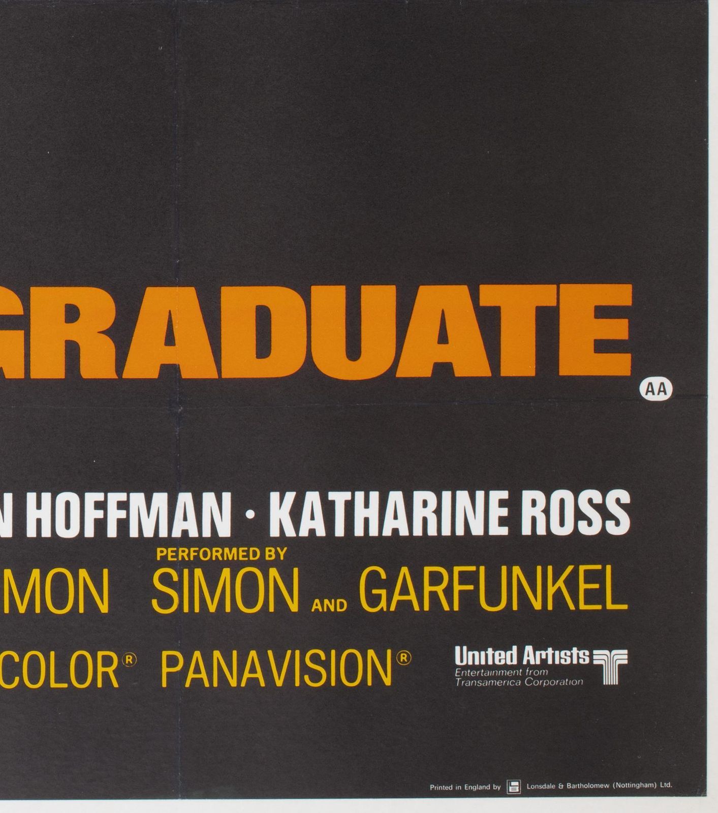 Affiche de cinéma UK Quad The Graduate, 1967 photo vintage