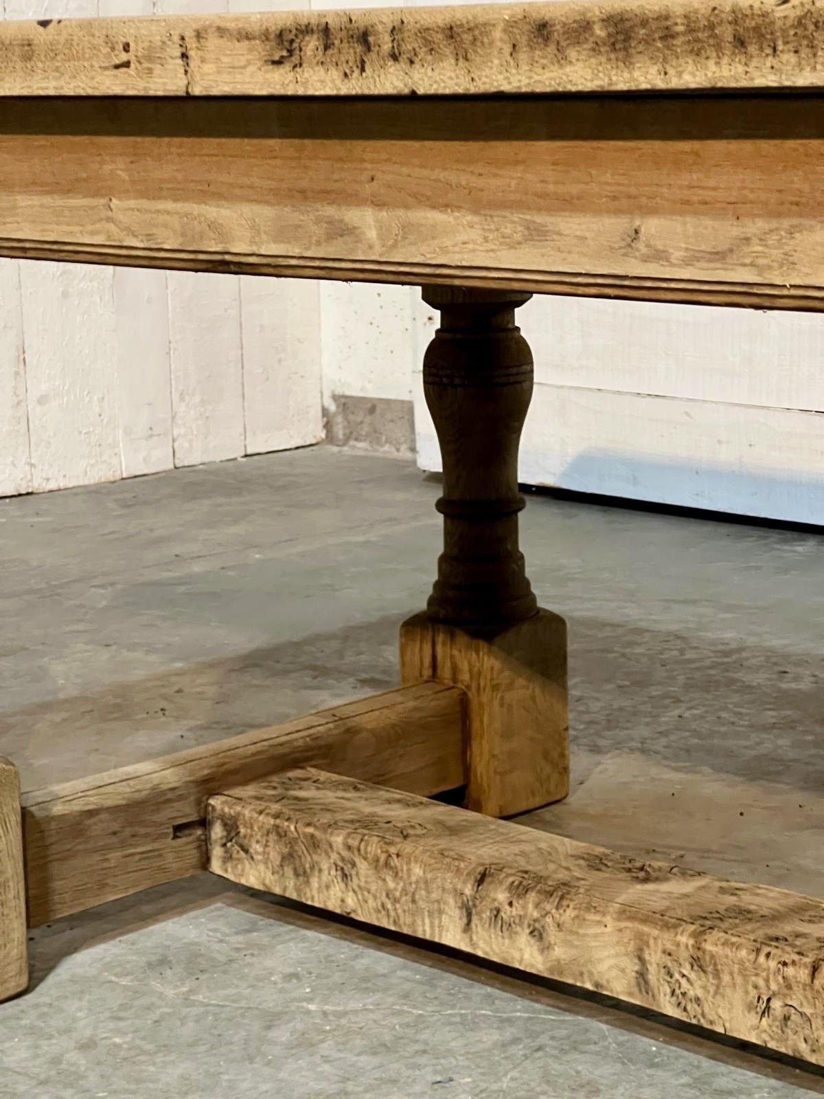 2950.0 Characterful Bleached Oak Farmhouse Dining Table photo