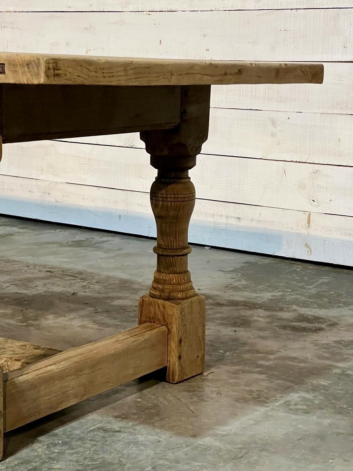 photo buy Characterful Bleached Oak Farmhouse Dining Table