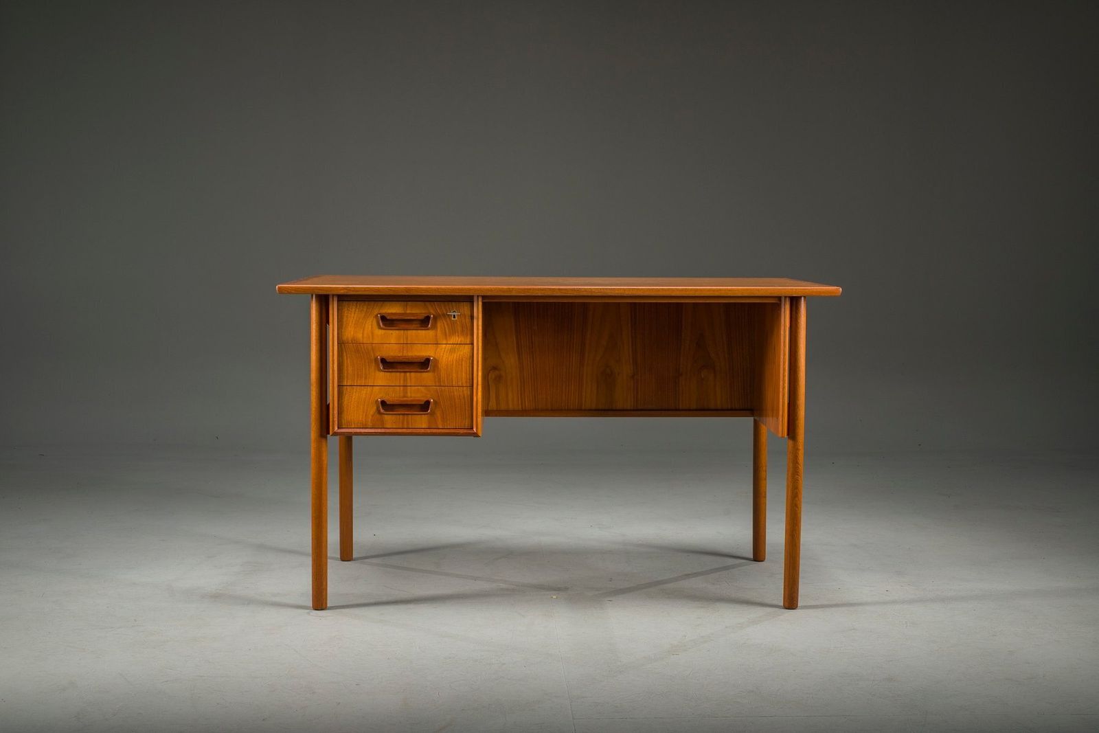 Mid Century Danish Teak Desk From Gunnar Nielsen Tibergaard, 1960s